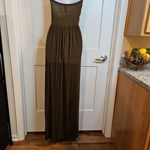 Gilli Army Green Strapless Sundress sz M - Picture 6 of 6